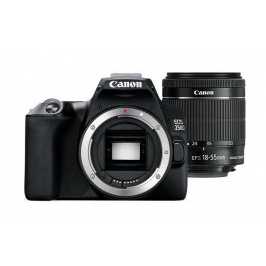 Canon EOS 250D + EF-S 18-55mm f/3.5-5.6 III SLR Camera Kit 24.1 MP CMOS 6000 x 4000 pixels Black (3454C003AA)