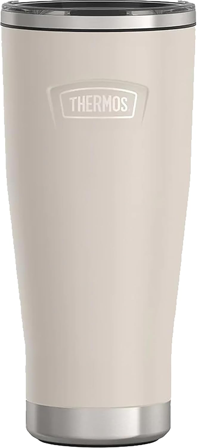 Sandstone-18 oz Stainless Steel Tumbler w/Slide Lock Lid