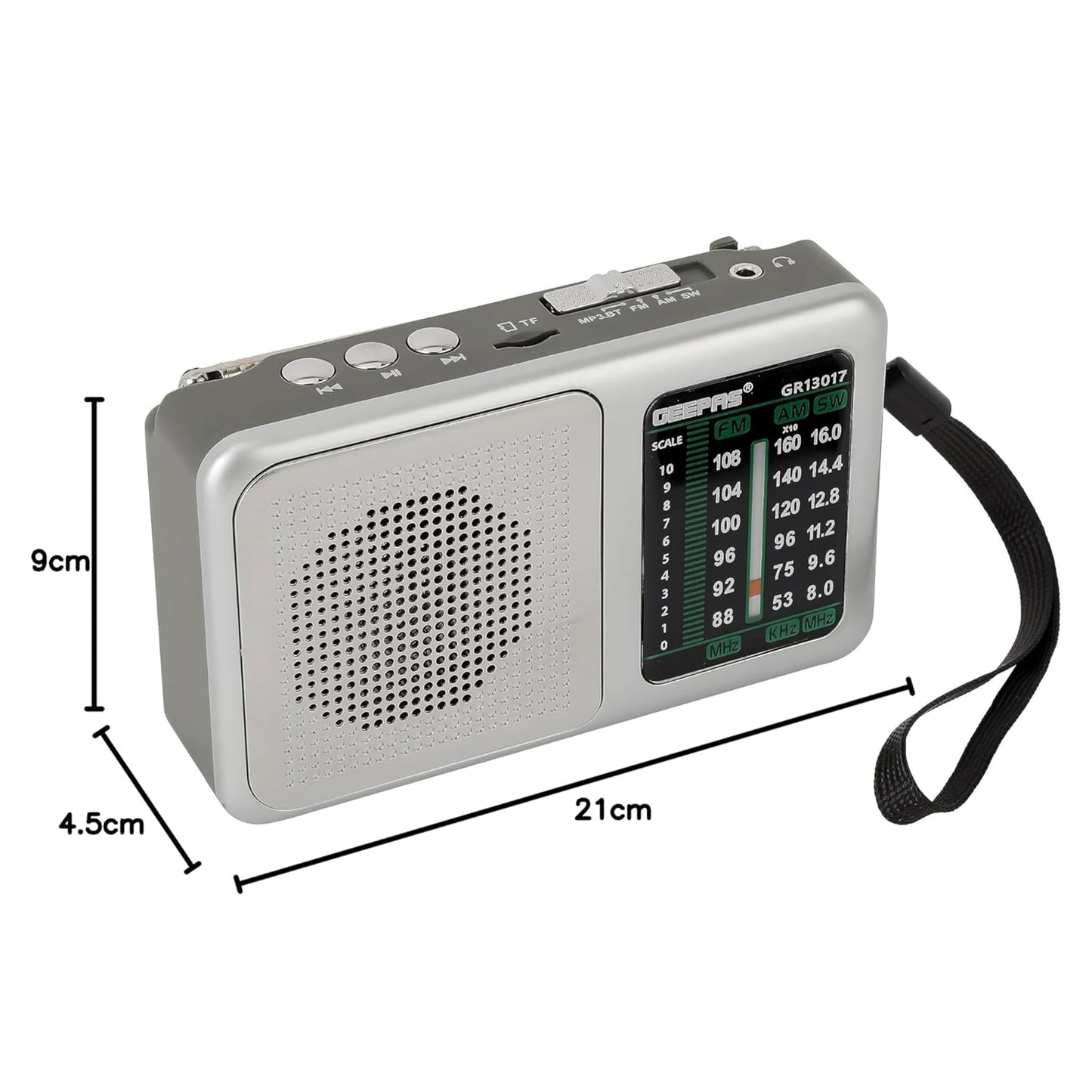 Geepas Rechargeable Radio with Bluetooth (GR13017)