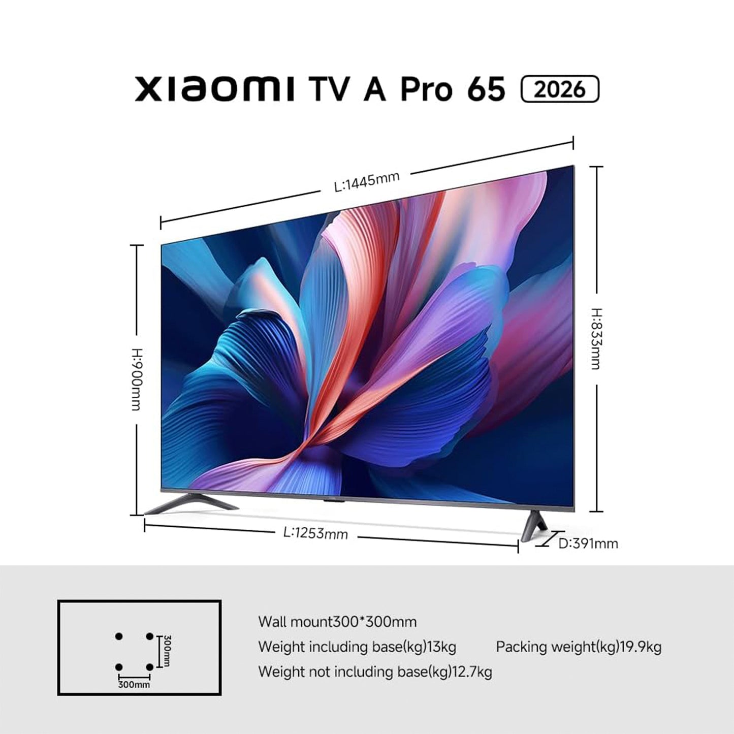 Xiaomi TV A Pro 65" 2026 | Google TV | 4K QLED Display | Dolby Audio (ELA5844GL)