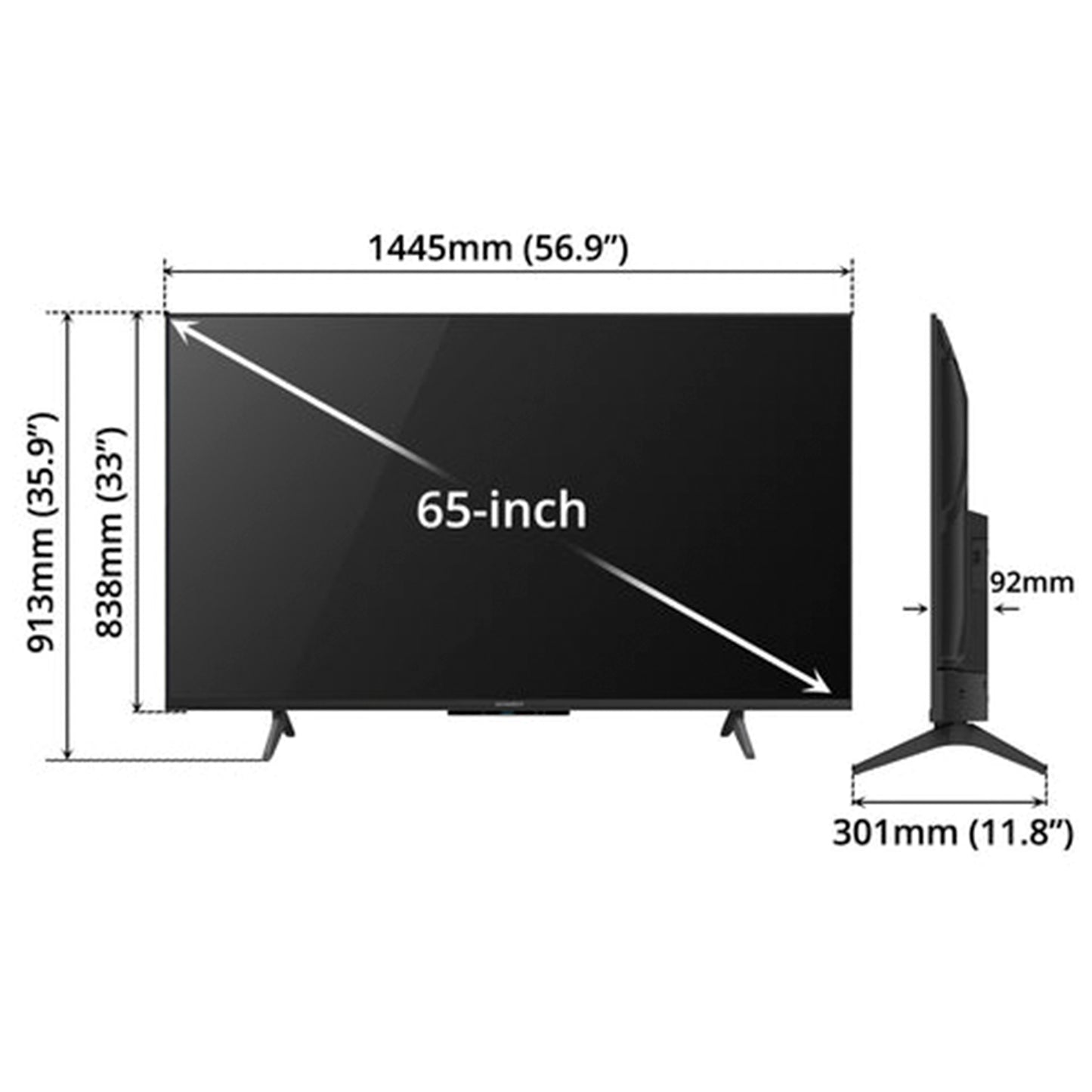 SKYWORTH QLED 4K UHD Google TV 65 inch (65Q6800H)