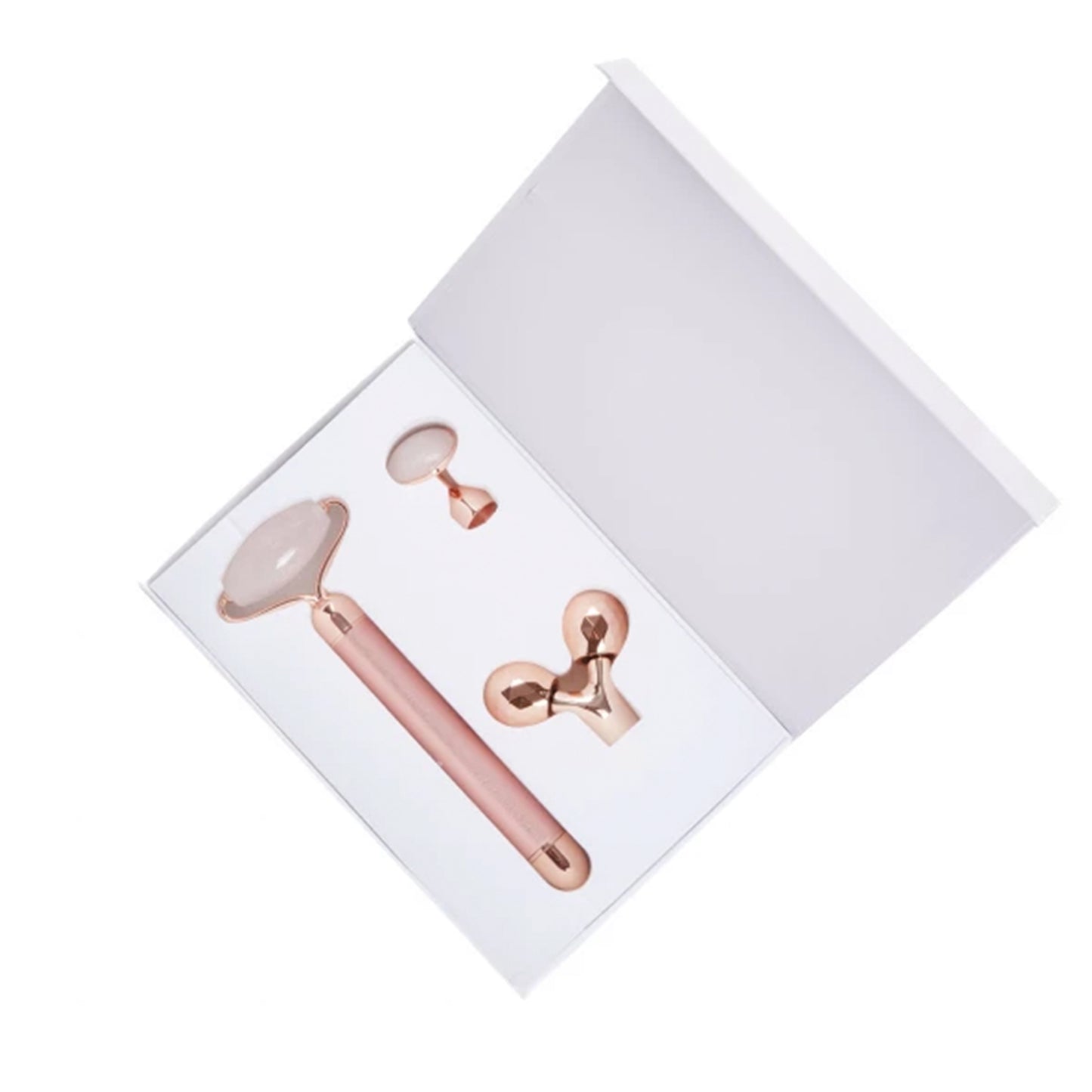 Silkypel 3 in 1 Vibrating Electric Jade Facial Roller, Rose Color (170427300202)
