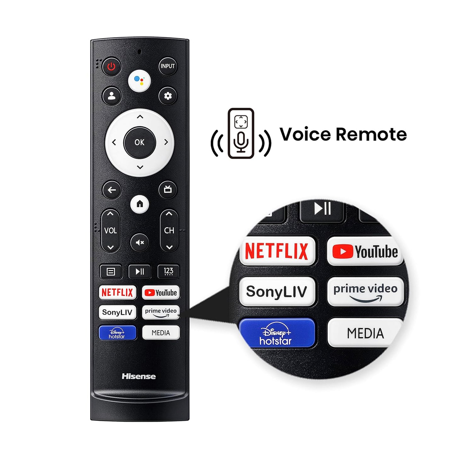 Hisense 126 cm (50 inches) Q6N Series 4K Ultra HD Smart Google QLED TV (Grey)