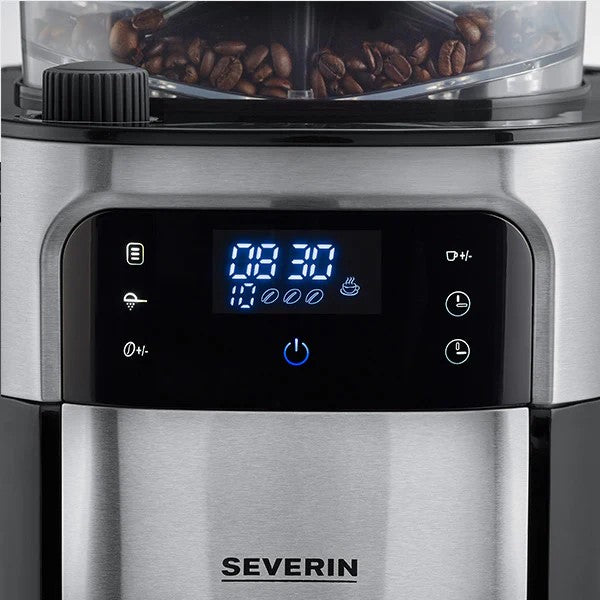 Severin Stainless Steel Filter Coffee Maker with Grinder 1000W (4813)