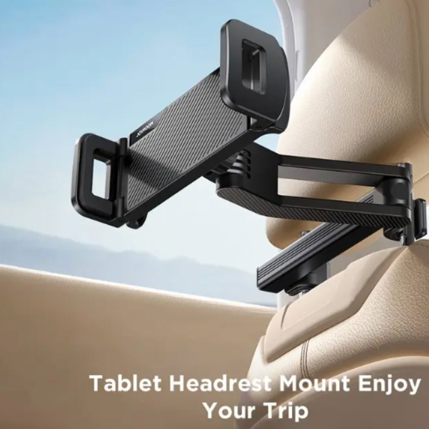 JOYROOM JR-ZS369 Car Seat Back Phone Tablet Holder 360-Degree Rotation Car Headrest Mount Phone Bracket / 18 Months Warranty