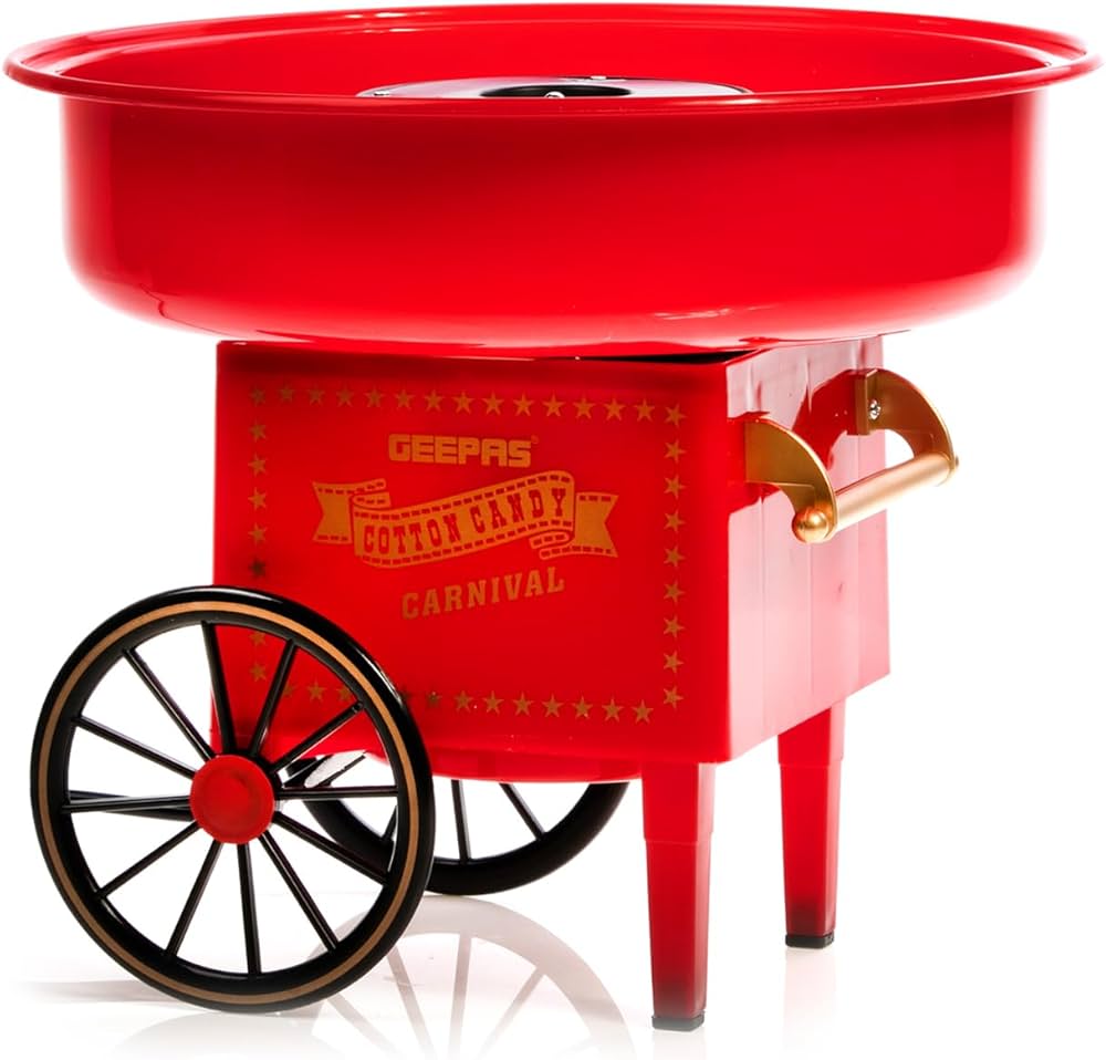 Geepas Cotton Candy Maker – Fun Sugar Floss Machine for Home Parties and Kids, Easy to Use & Clean (GCM831)