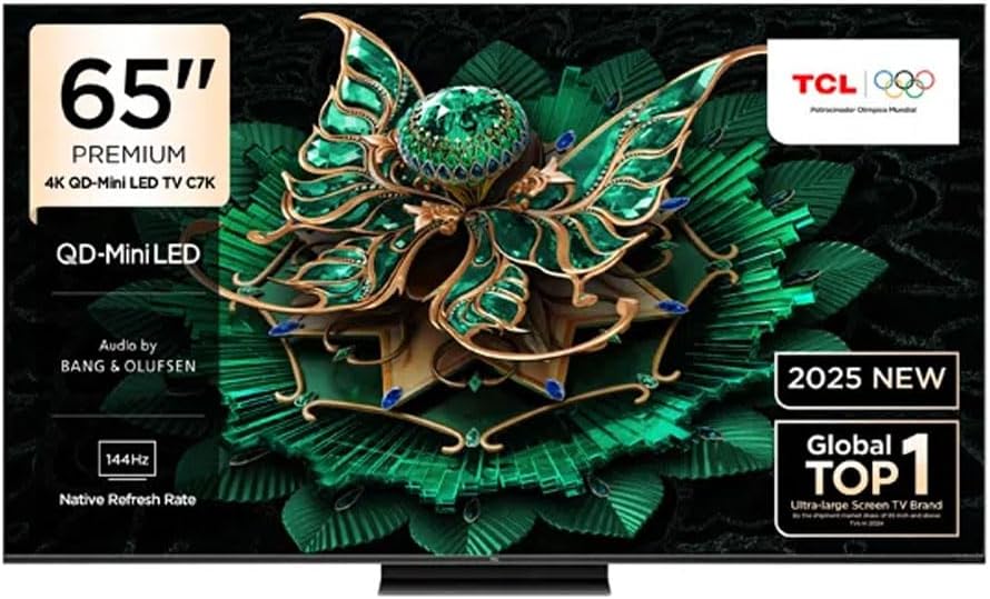 TCL 65 Inch Smart TV 4K QLED, Google TV (65C7K)