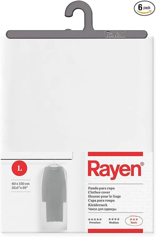 Rayen Dustproof Moistureproof Mothproof Clothes Bag 60x150cm Transparent (2032.11)