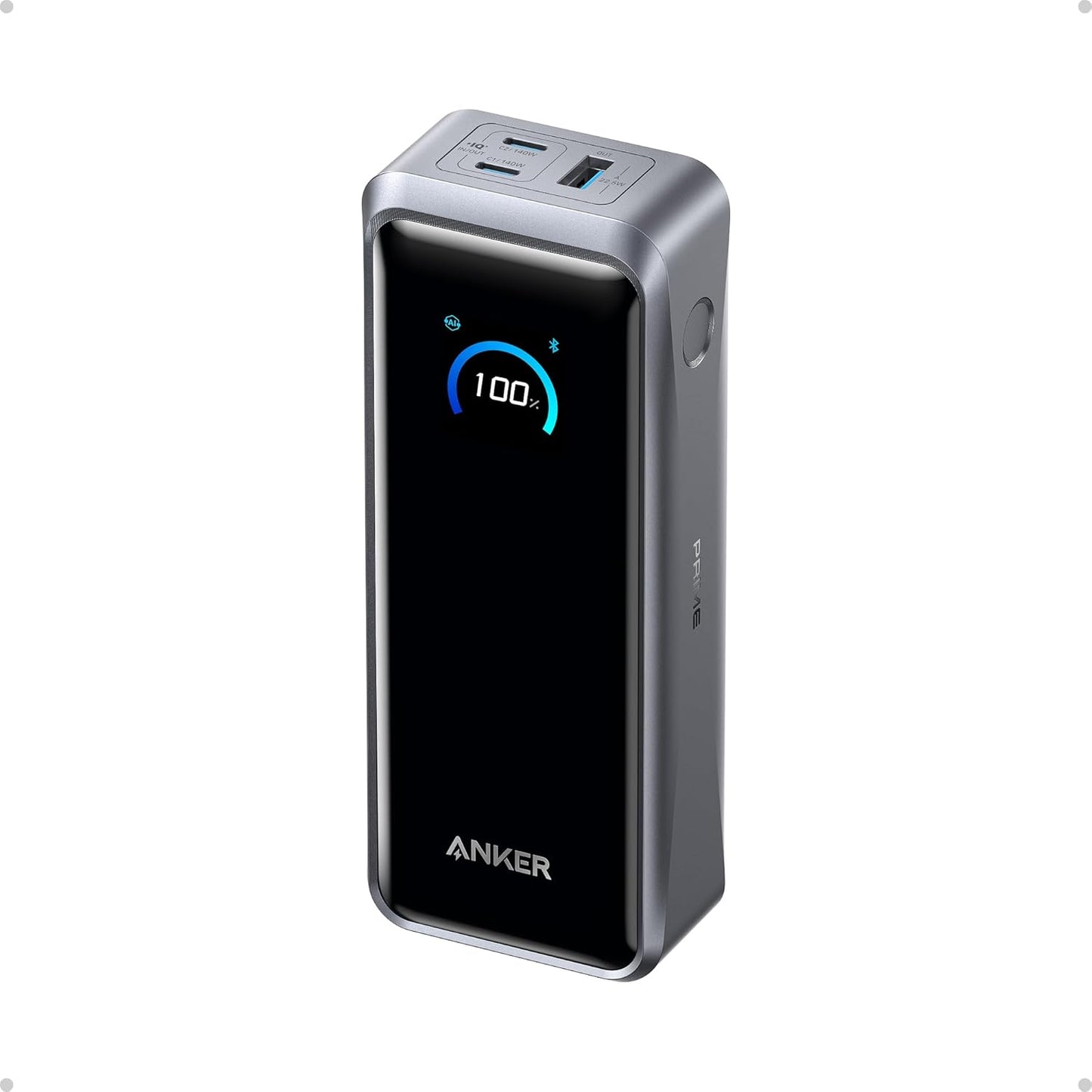 Anker Prime Power Bank, 26,250mAh 3-Port Portable Charger with 300W M