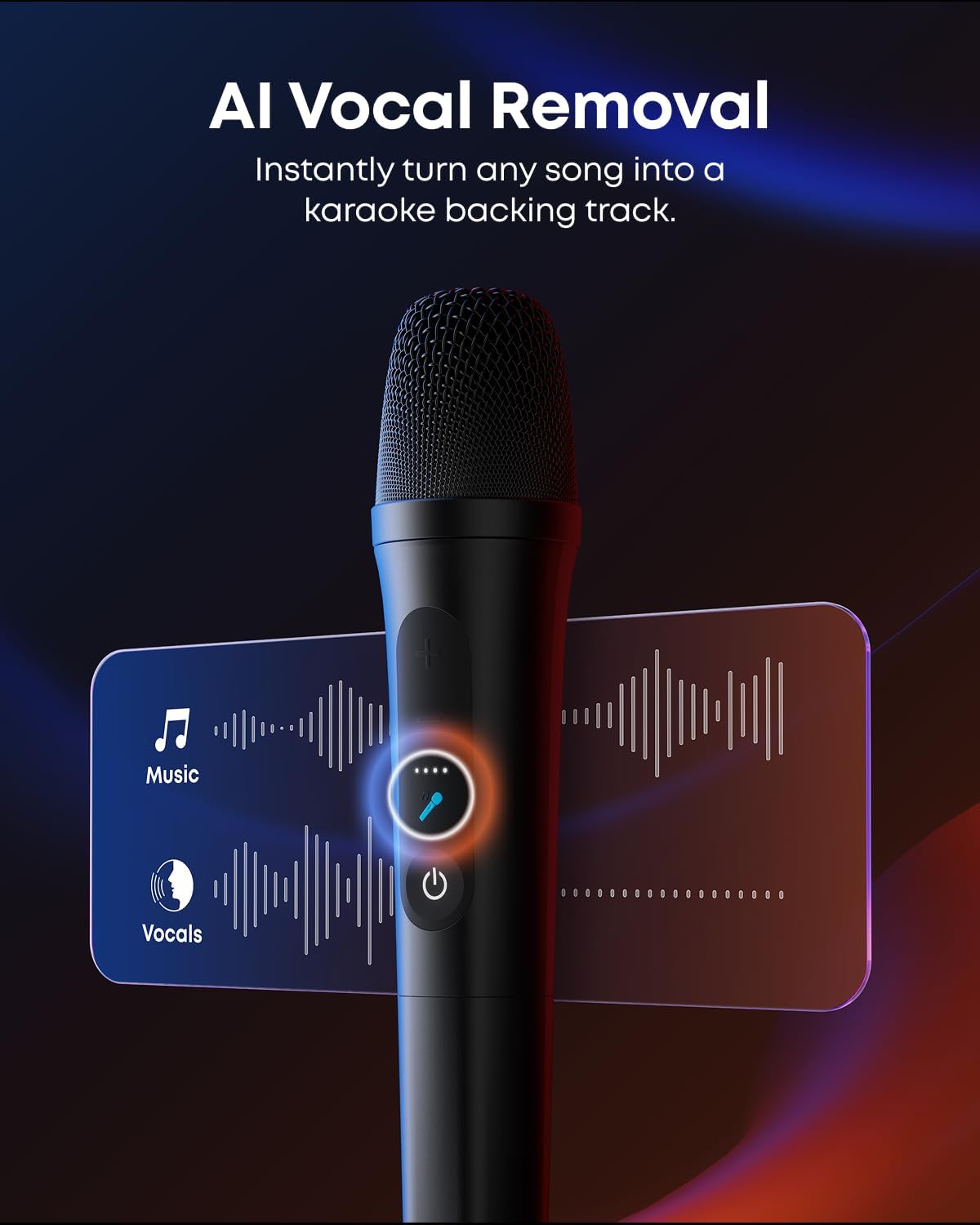 Soundcore Rave 3S AI Party Speaker with 2 Wireless Microphones, 200W Sound, AI Vocal Removal, Reverb, Light Show, 12H Playtime, Portable Bluetooth PA System for Home, Party, or Backyard