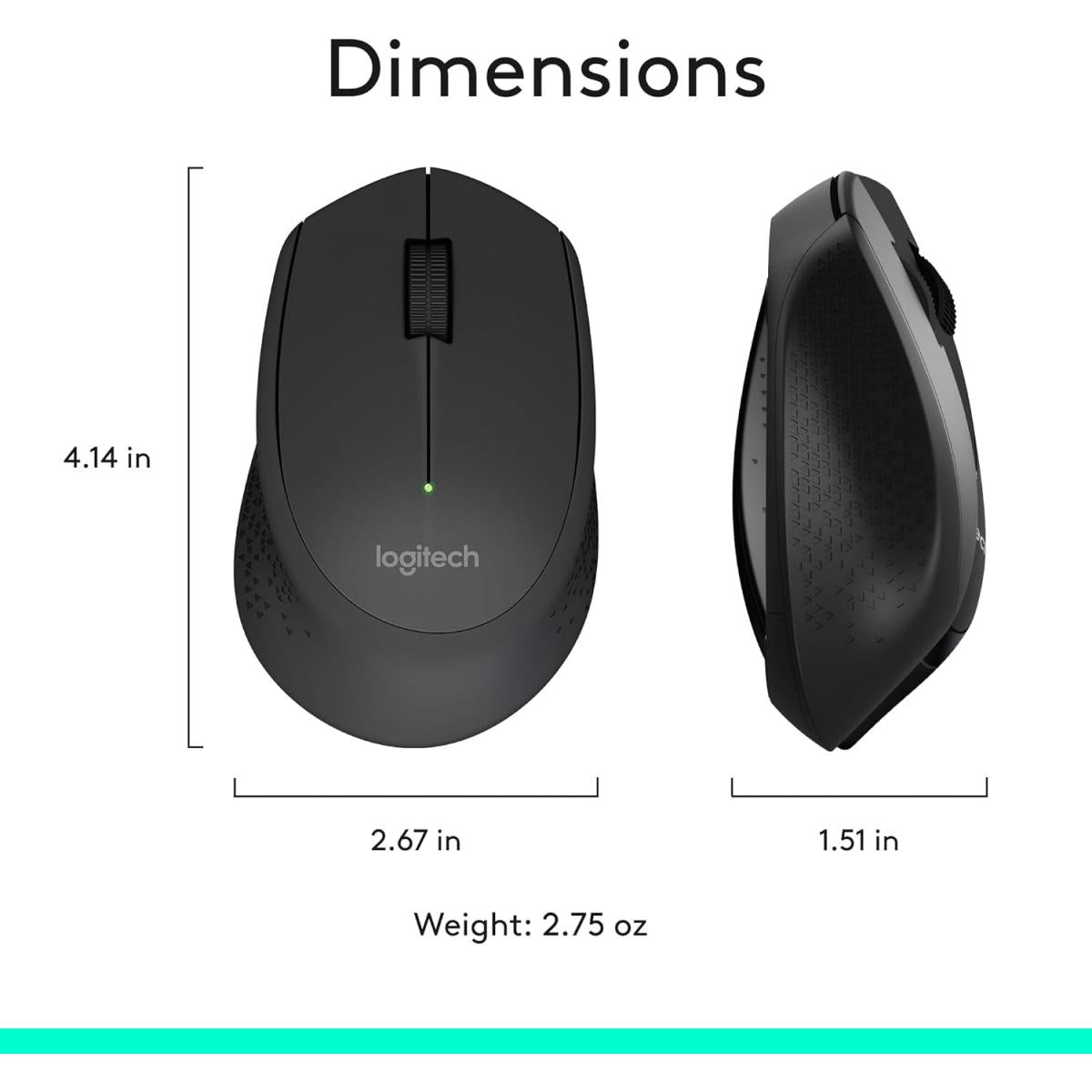 Logitech MK345 Wireless Combo Full-Sized Keyboard with Palm Rest and Comfortable Right-Handed Mouse, 2.4 GHz Wireless USB Receiver, Compatible with PC, Laptop,Black