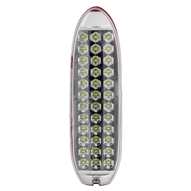 Geepas GEFL4664N 2-in-1 Rechargeable Lantern and Torch – 36 SMD LED Lantern, 3W Hi-Power Torch, Solar & USB Charging, Energy Efficient, Red & White