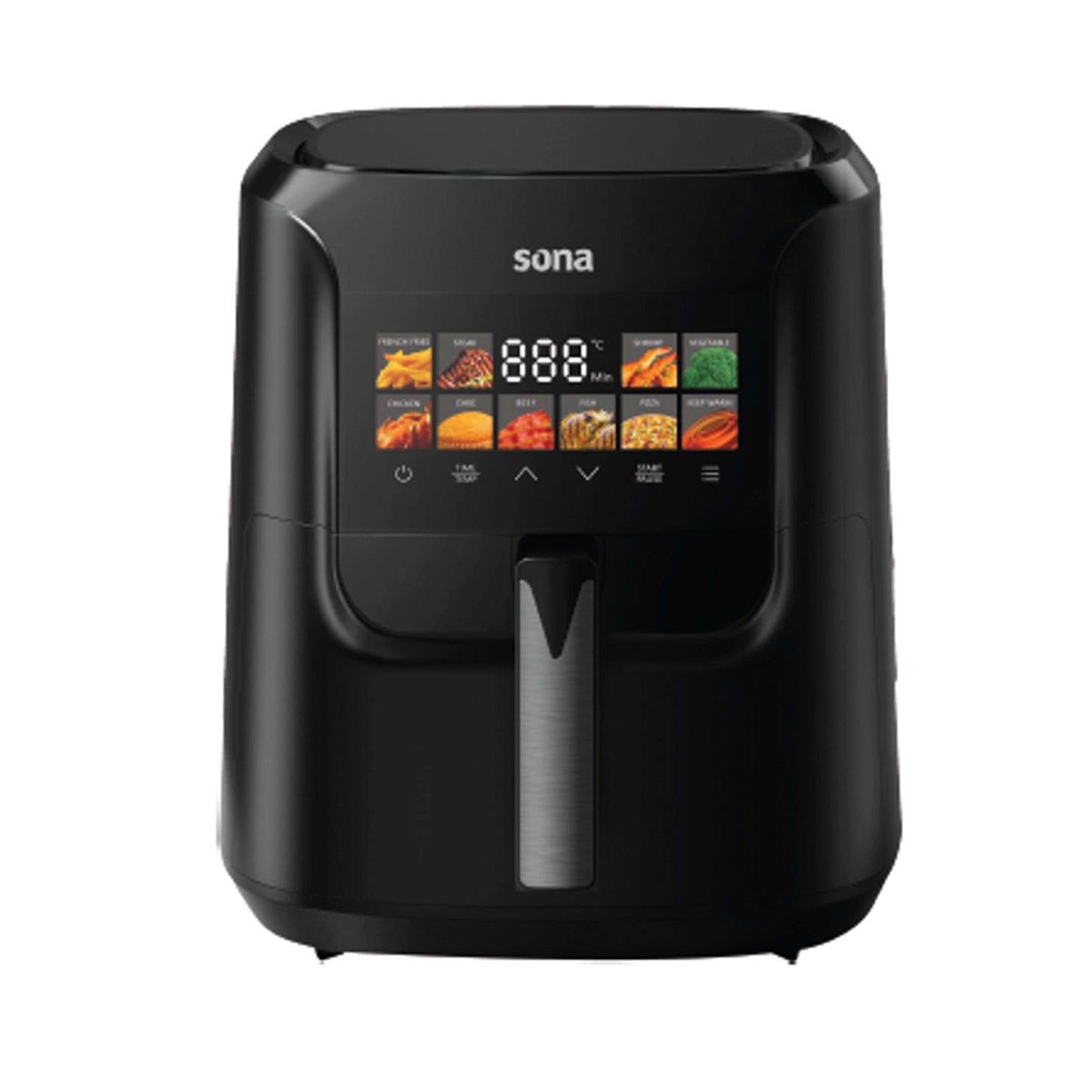 Sona Air Fryer 8 L Black 10 cooking programs 2000W (SAF-9808)