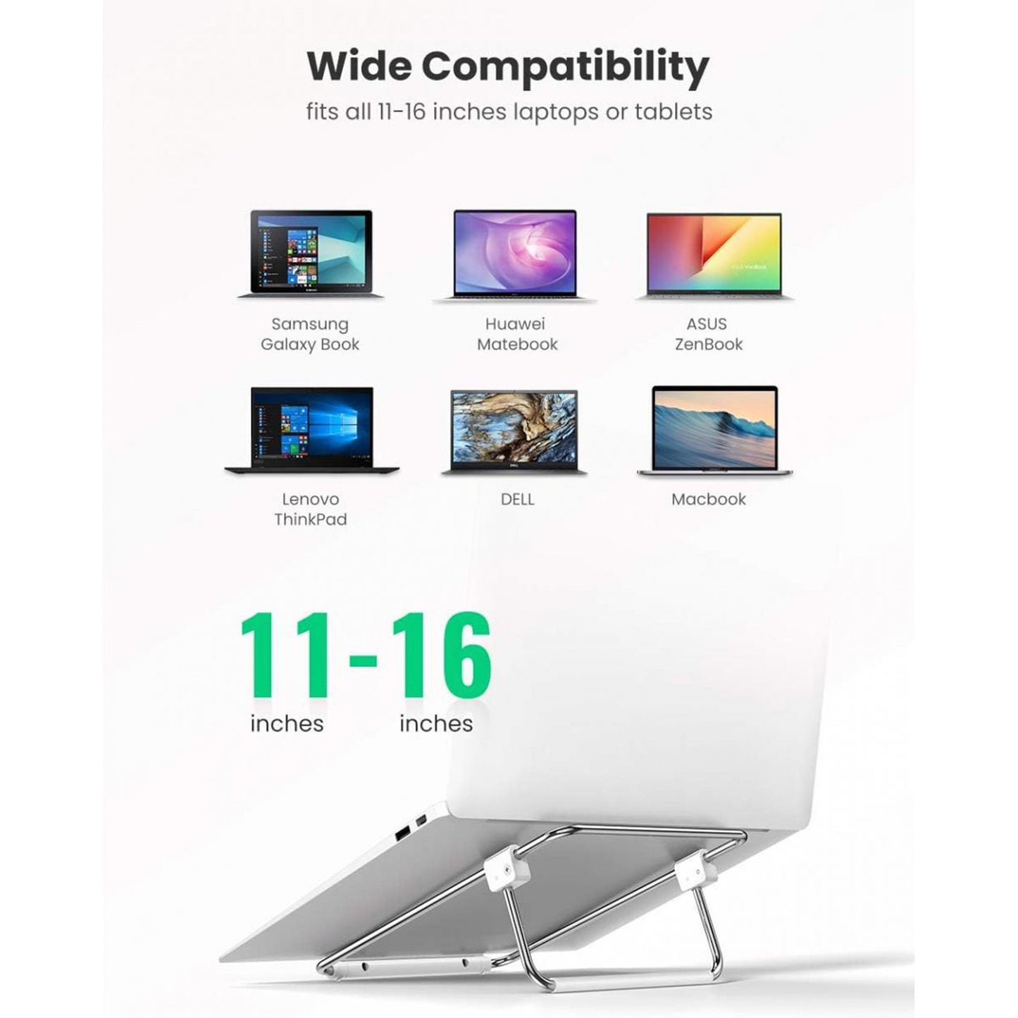 UGREEN 80348 Adjustable Laptop Desk Stand Stainless Steel
