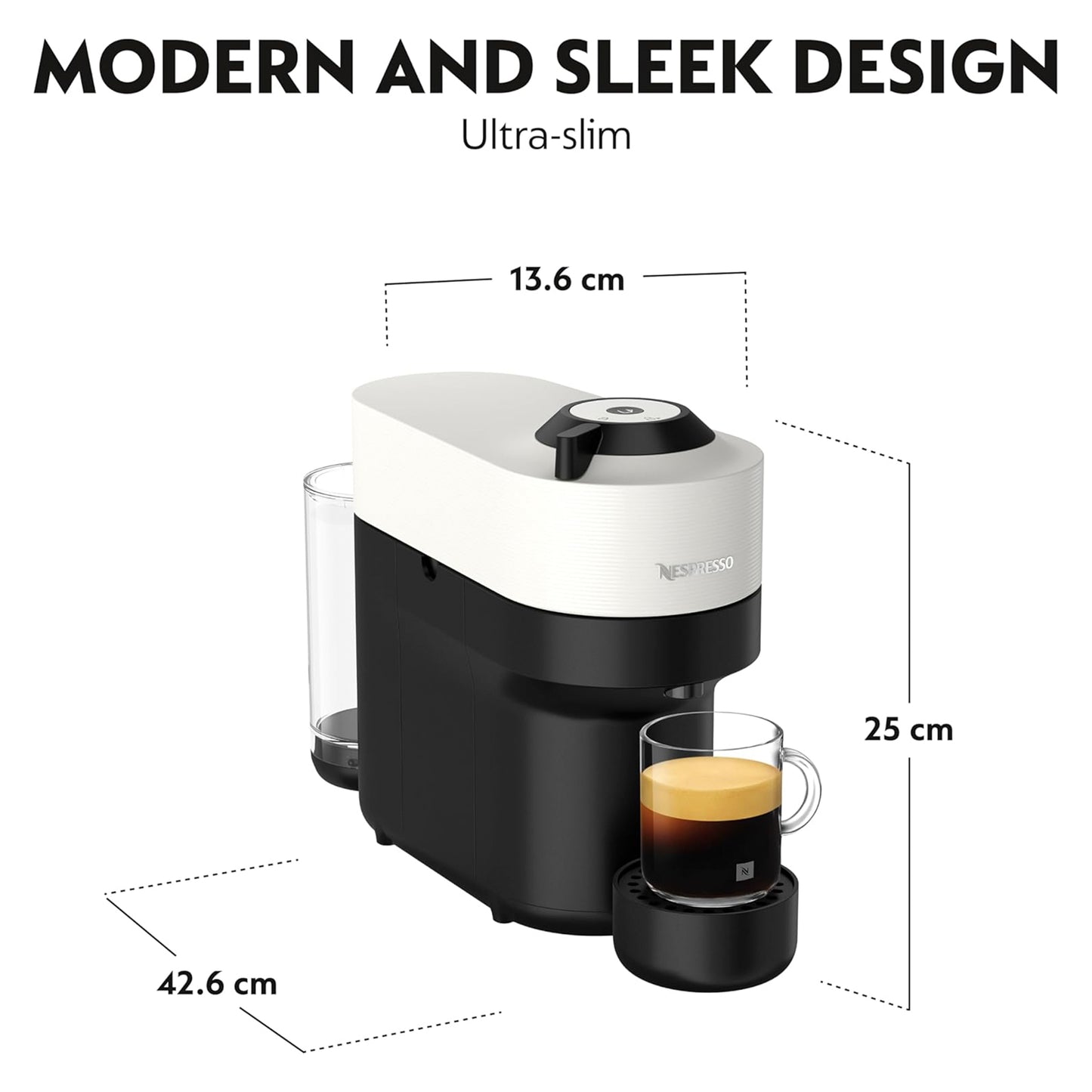 Nespresso Vertuo Pop coffee machine by Nespresso, Coconut White