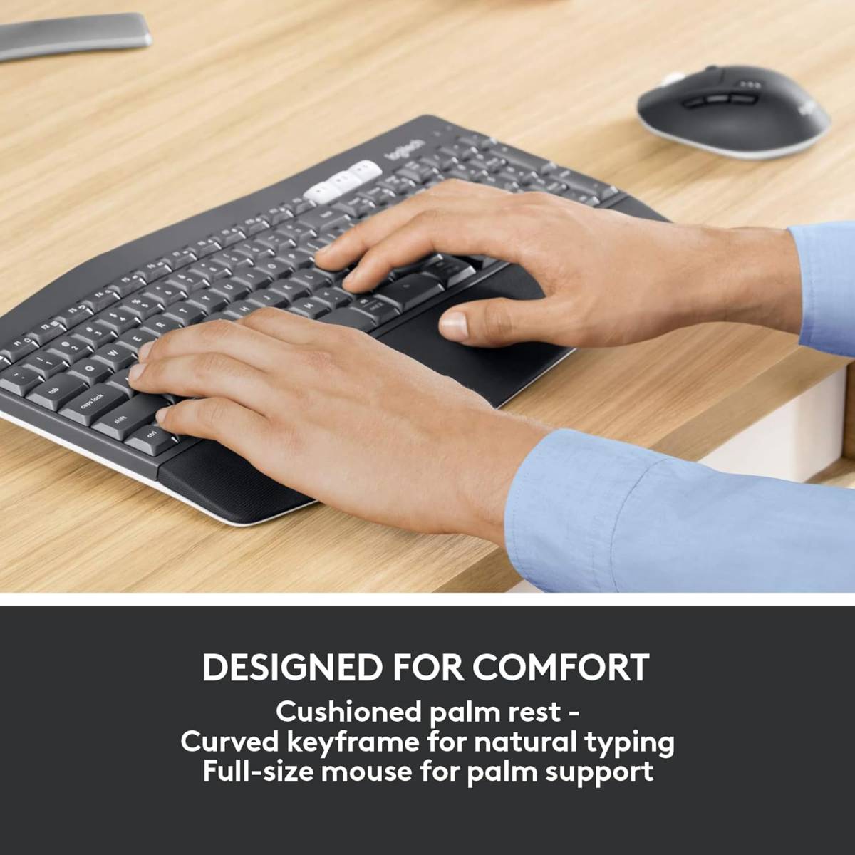 Logitech MK850 Performance Wireless Keyboard and Mouse Combo, Multi-Device, Multi-OS, Seamless Switching, Powerful Multitasking