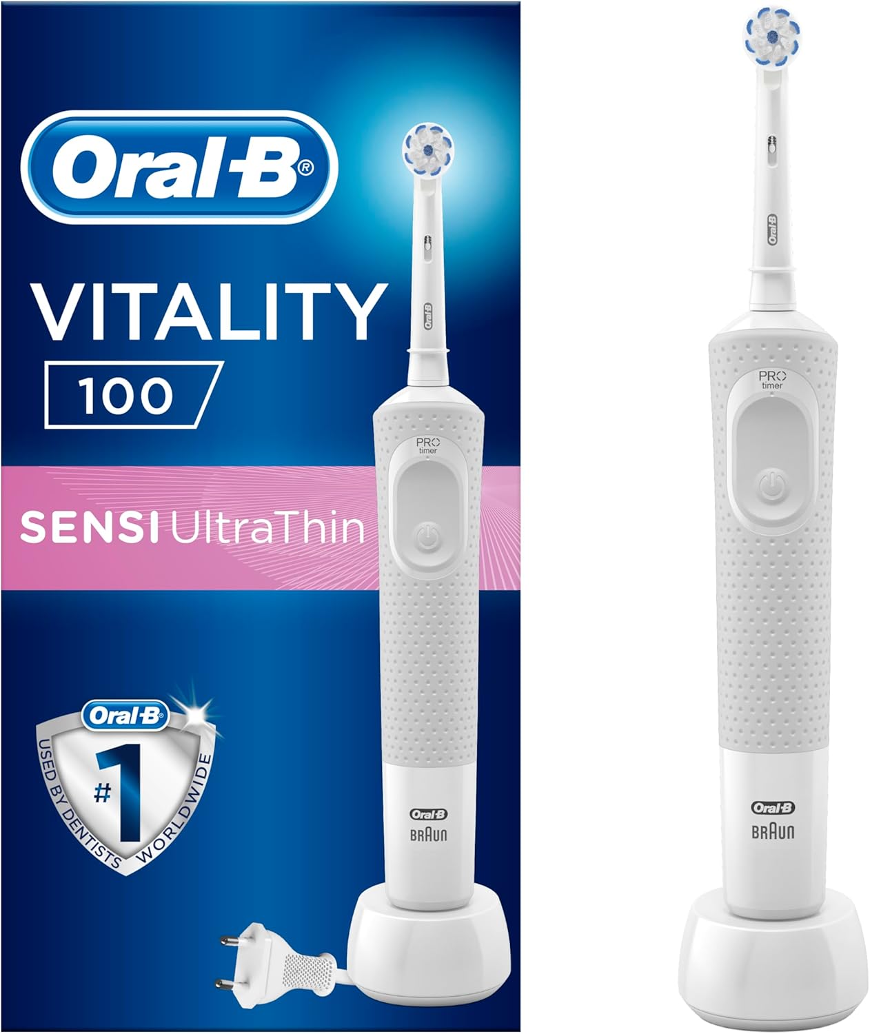 Oral-B Vitality D100 Rechargeable Toothbrush Sensi Ultra Thin