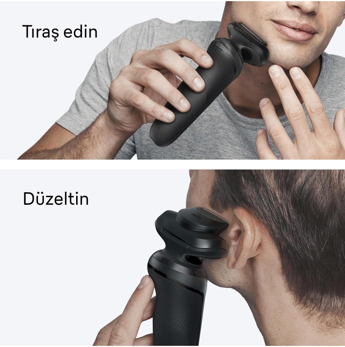 Braun Series 5 Electric Shaver, Up to 50 Minutes, Precision Trimmer Attachment, Wireless, Men's Razor, Wet and Dry Shaver, 100% Waterproof, 52-N1200S, Black