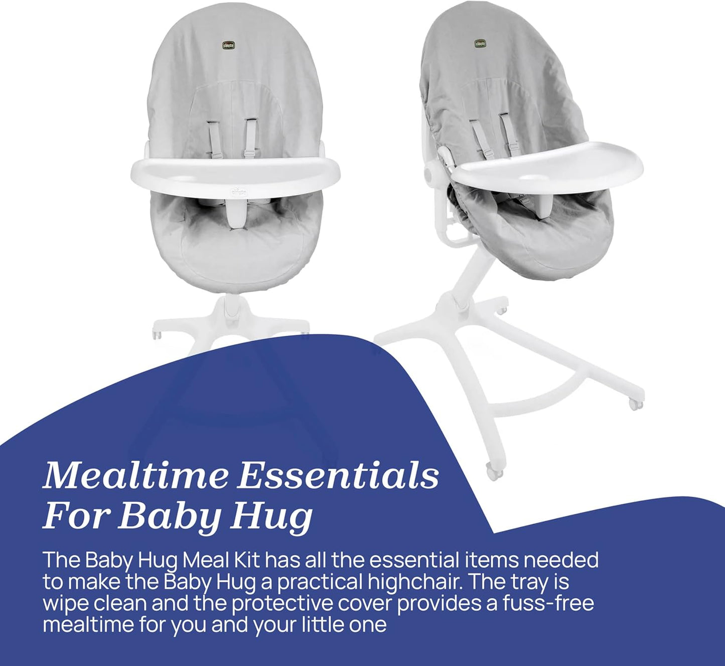 Chicco Tray & Seat Cover Meal Set – Baby Hug 4 in 1 Neutral