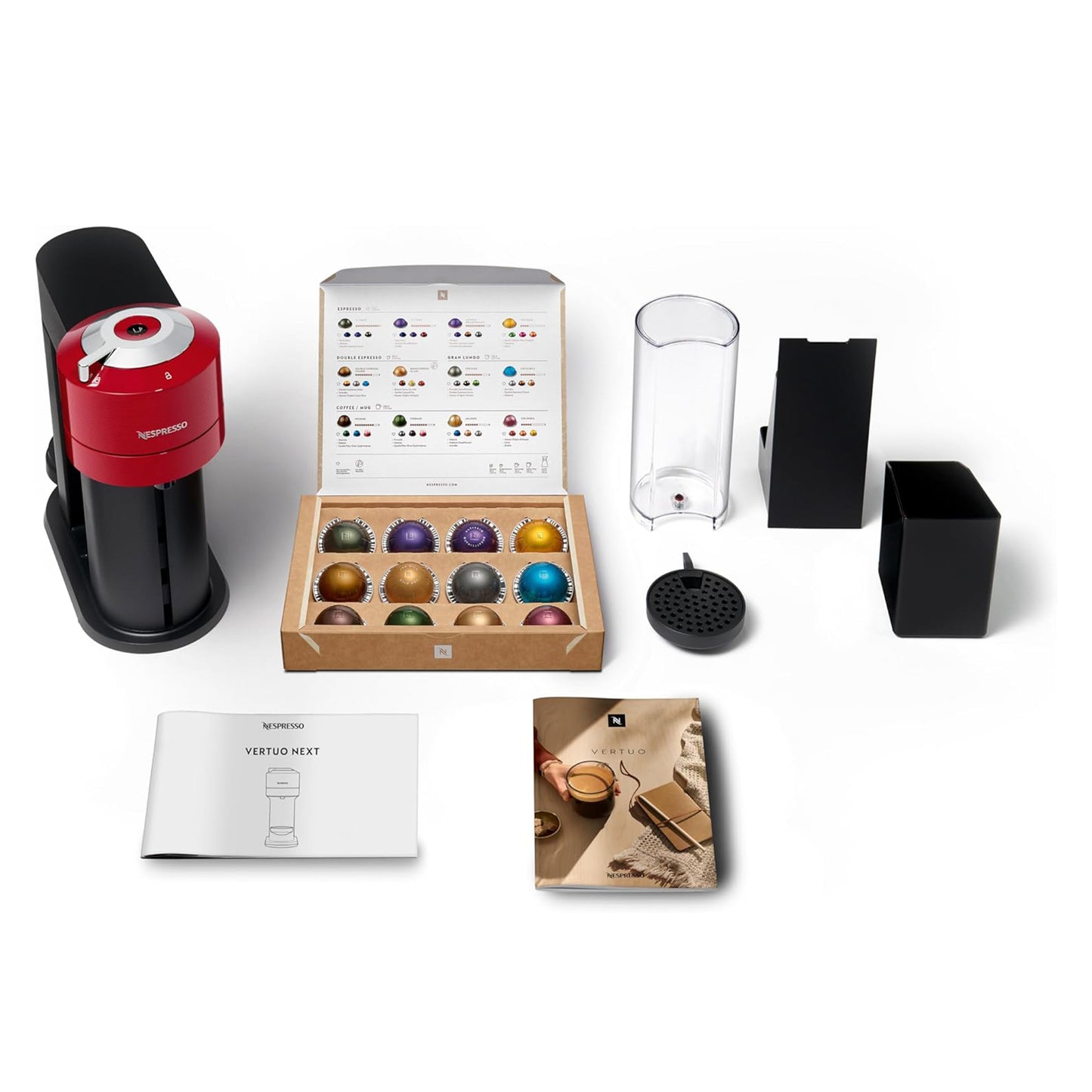 Nespresso Vertuo Next coffee machine by Nespresso, Cherry Red