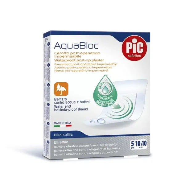 PIC SOLUTION Aquabloc Postoperative 10 x 10cm 5 Pcs