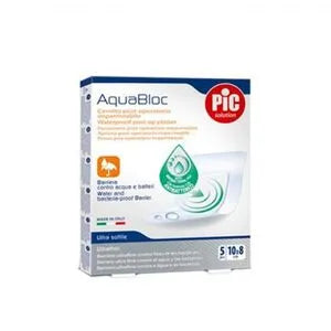 PIC SOLUTION Aquabloc Post Op Antibacterial Sterile Dressing 10 X 8 Cm 5