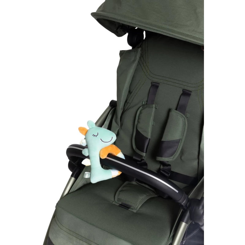 Chicco Dino Textile Rattle Toy for Stroller and Pram Soft Recycled Fabric Ages 3-24 Months