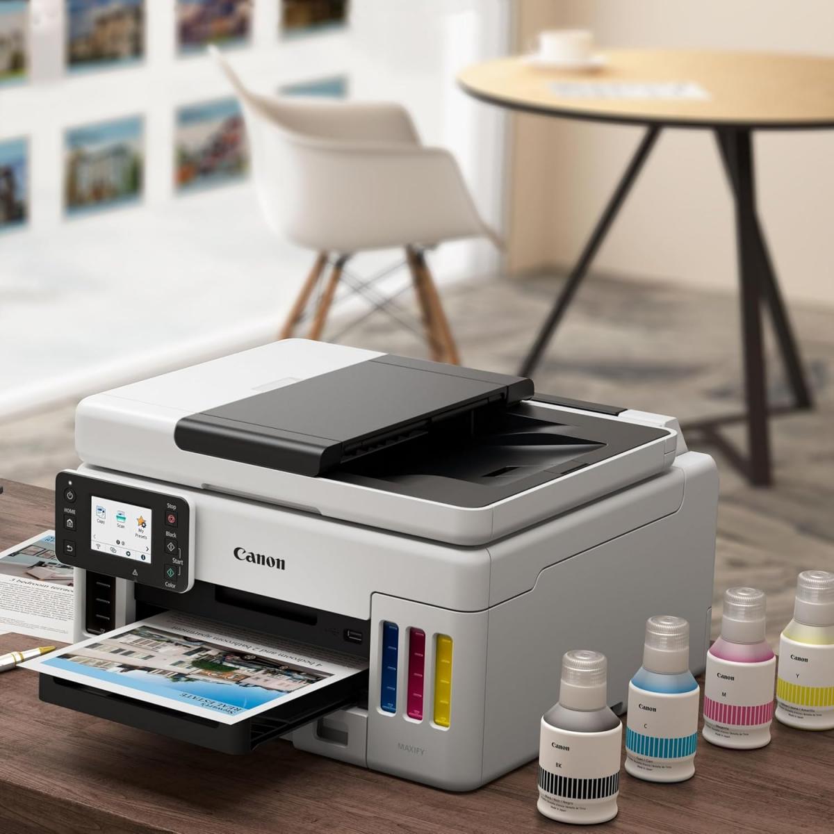 Canon MAXIFY GX6040 Multifunction Printer with Colour Ink Tank (Copy+Scan/WiFi) Automatic Document Feeder