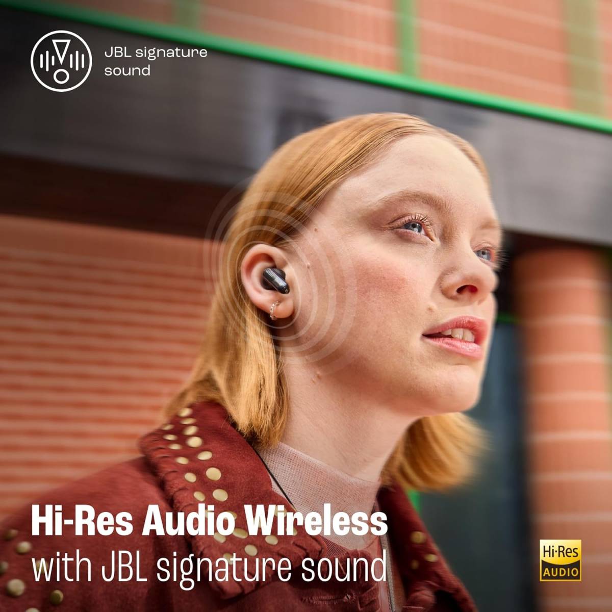 JBL LIVE FLEX 3 True wireless noise-cancelling earbuds with open-stick design and 50 hours total playback plus wireless charging, Black