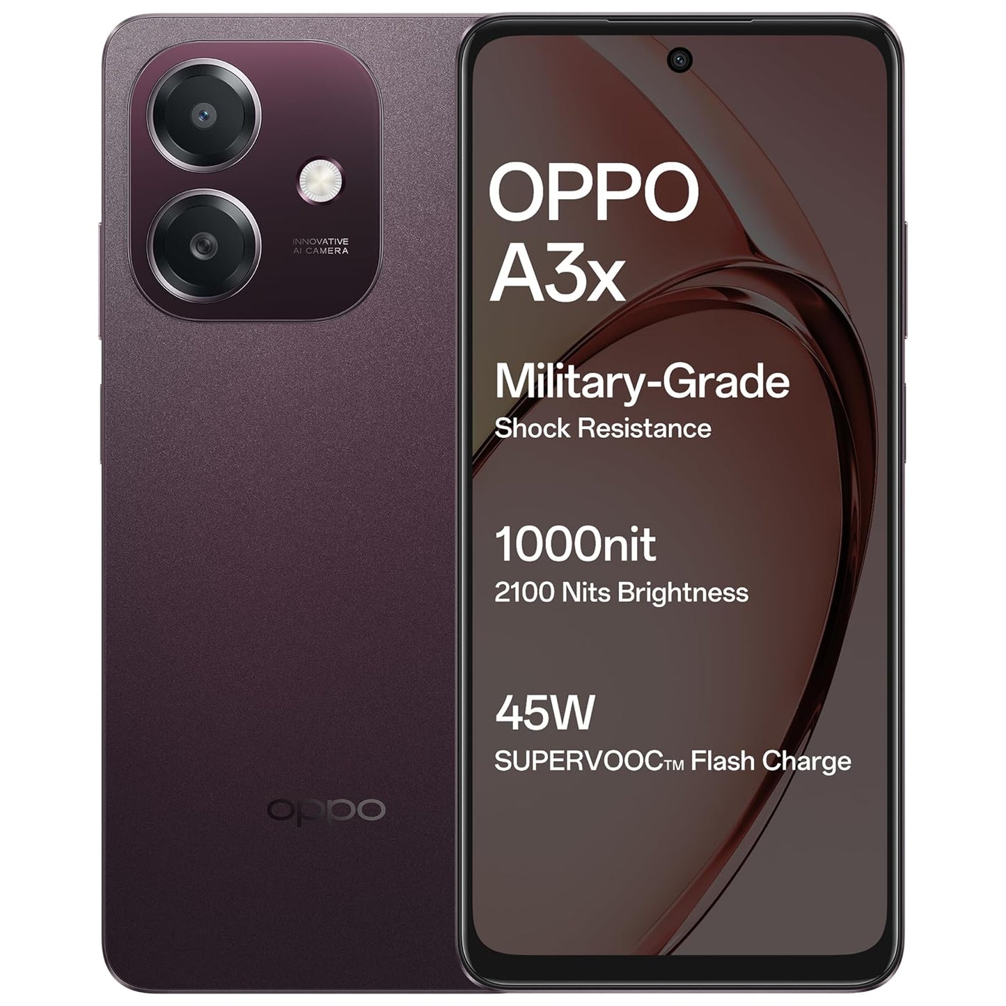 OPPO 4G Ocean Blue, 4GB RAM, 128GB Storage (A3x)