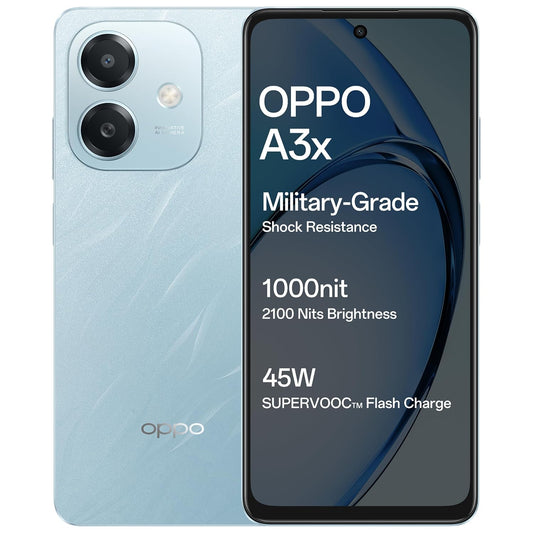 OPPO 4G Ocean Blue, 4GB RAM, 128GB Storage (A3x)