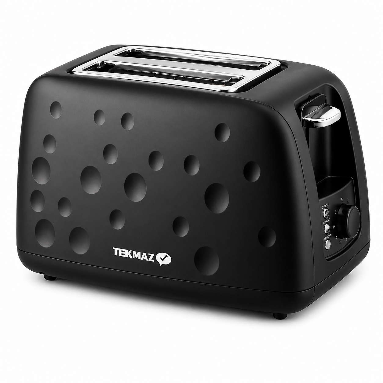 TEKMAZ Bread Toaster – (900W, Black)