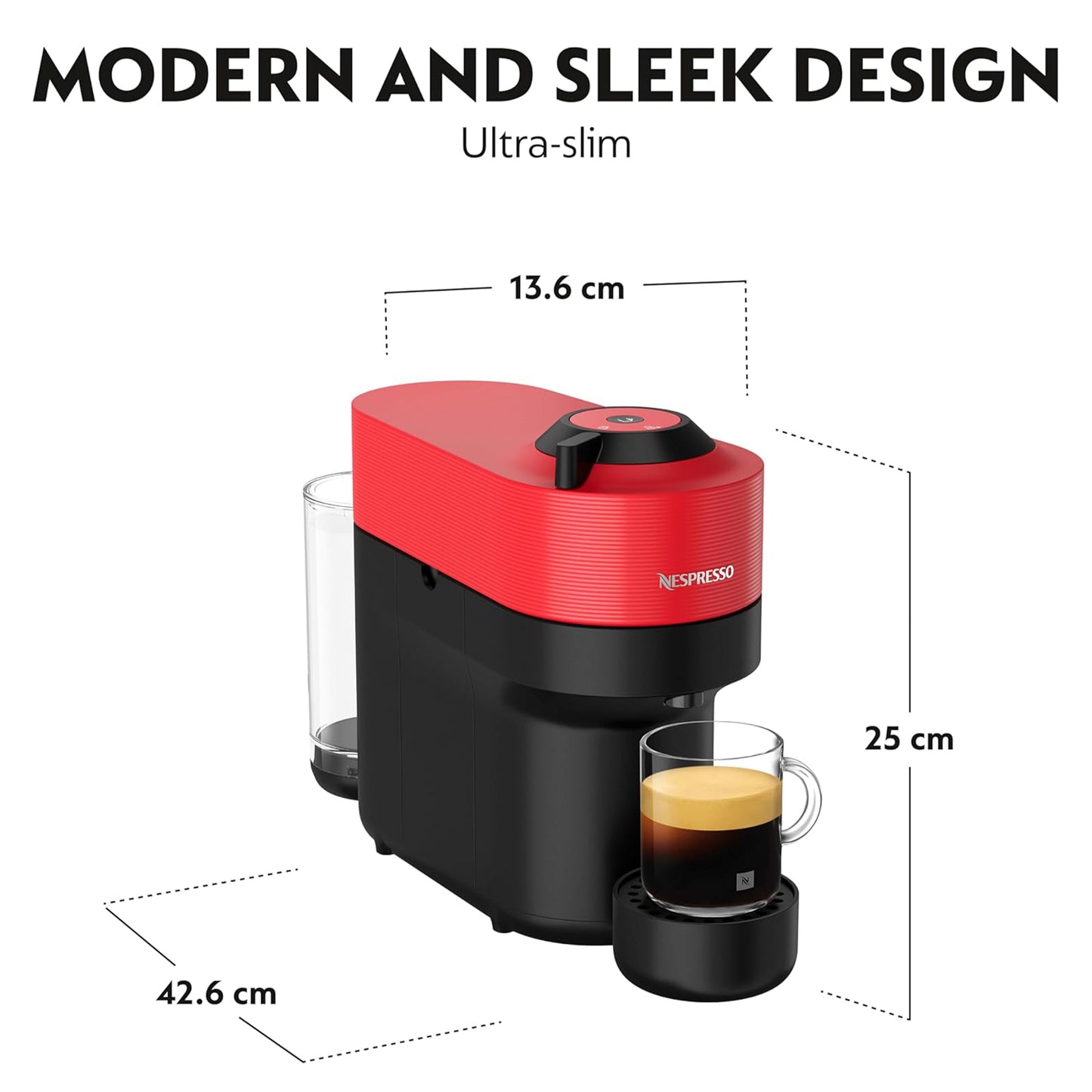 Nespresso Vertuo Pop coffee machine by Nespresso, Spicy Red