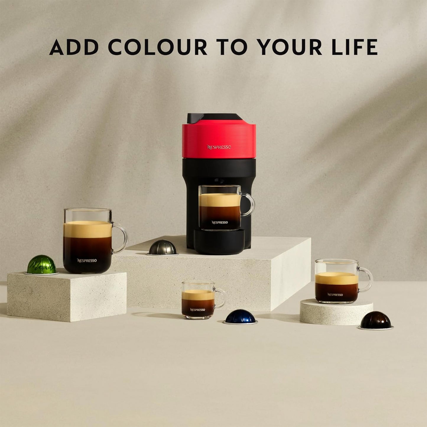 Nespresso Vertuo Pop coffee machine by Nespresso, Spicy Red