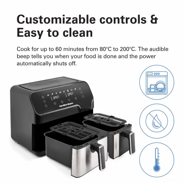 HB DIGITAL AIR FRYER DUAL SIZE 8.5L (AF5232-ME)
