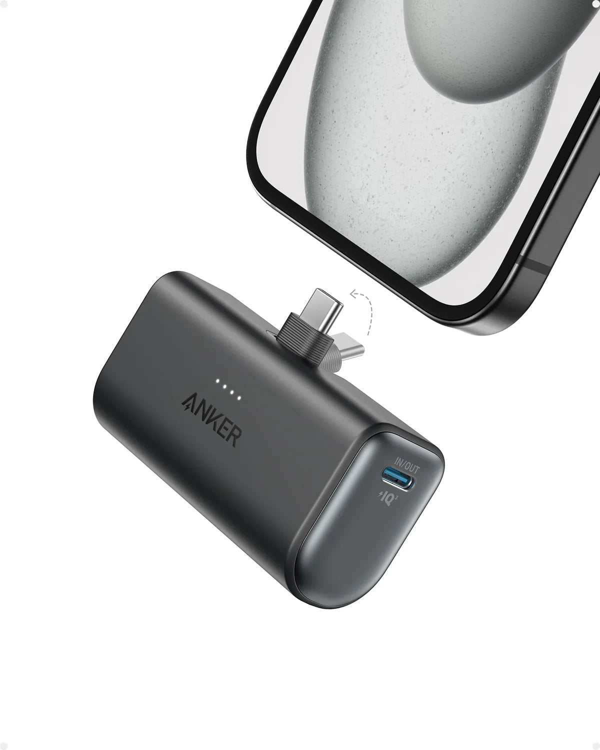 Anker Nano Power Bank 5,000mAh Compact and Fast USB C - Black
