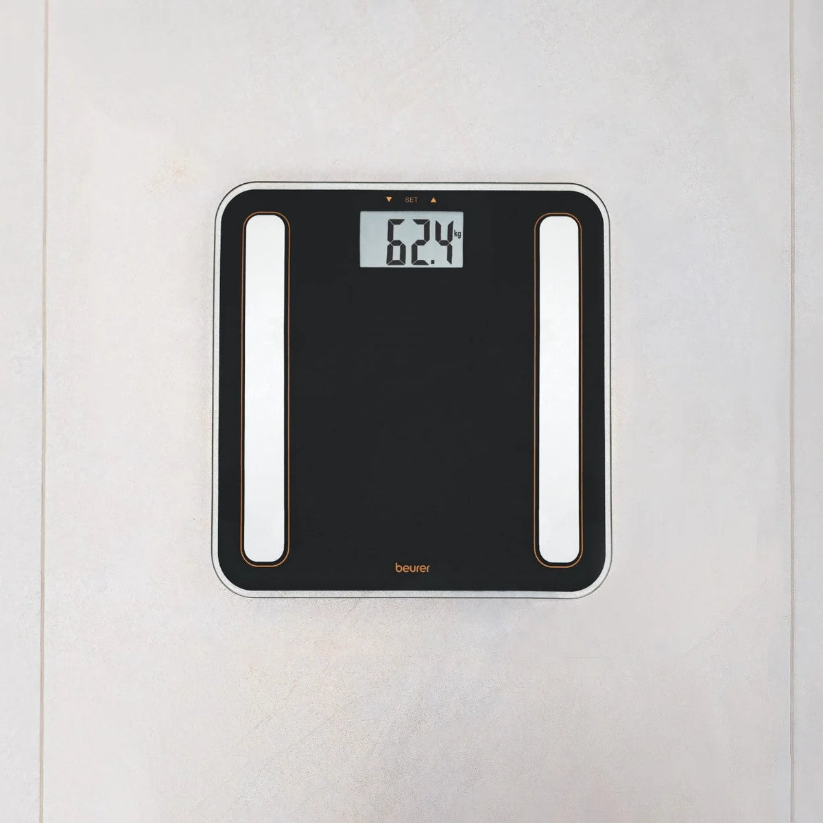 Beurer BF183 Diagnostic Bathroom Scale, Body Fat, Water, Muscle Mass & Weight Analyzer, Digital Glass Scale with Large LCD Display, Smart Health Monitoring
