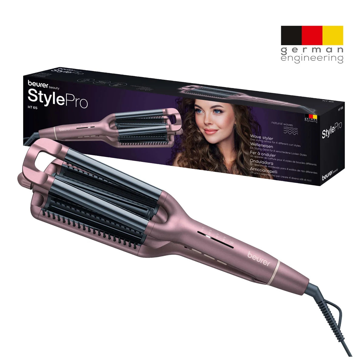 Beurer HT 65 Wave Styler 4-in-1 Curling Tool with Ceramic Coating