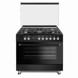 CONTI Gas Cooker 90cm 5 Burners - Black CGC 958 FFC BK