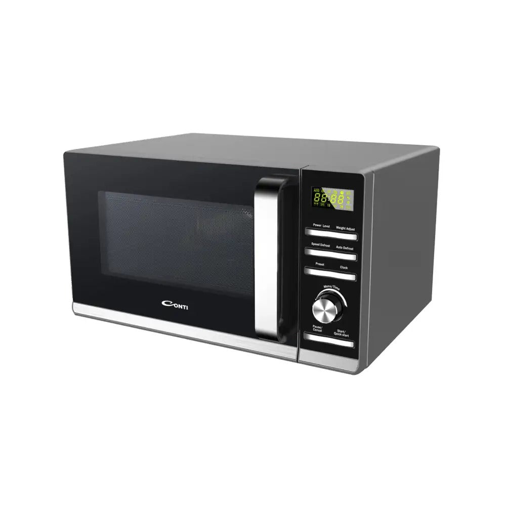 Conti MW6038-S Microwave Oven 38 Liter Silver Digital Control Panel Featuring Multiple Cooking Programs and Defrost Function, Perfect for Family Use