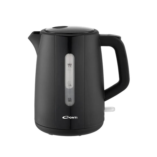 CONTI Electric Kettle – 1.7L – Plastic & Glass (CK 6010 BK)