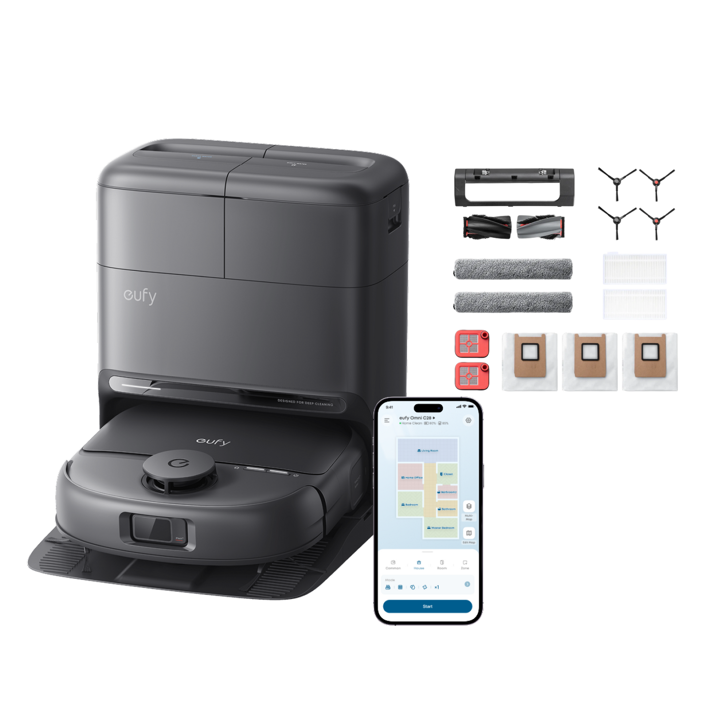 eufy Robot Vacuum Omni C28 + Accessories Package