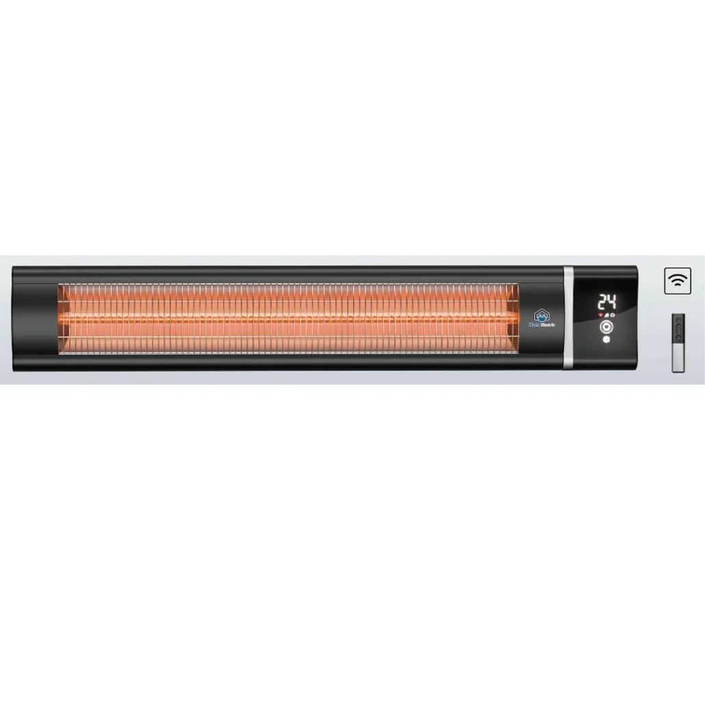 Home Electric 2000W Smart Electric Heater, Carbon Fiber Tube, Wi-Fi Control via Tuya App and Remote, IP34 Water Resistance, 24-Hour Timer, Model HK-001