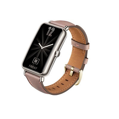 HUAWEI Watch Fit Mini 1.47″ with Leather Strap for Women - Brown