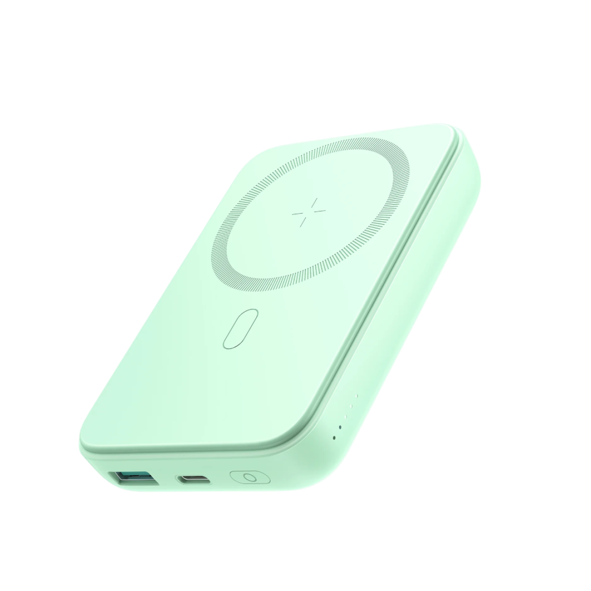 Joyroom JR-W020 20W Mini Magnetic Wireless Power Bank 10000mAh Multi Security Protection (With USB to Type-C 0.25m Cable) - Green