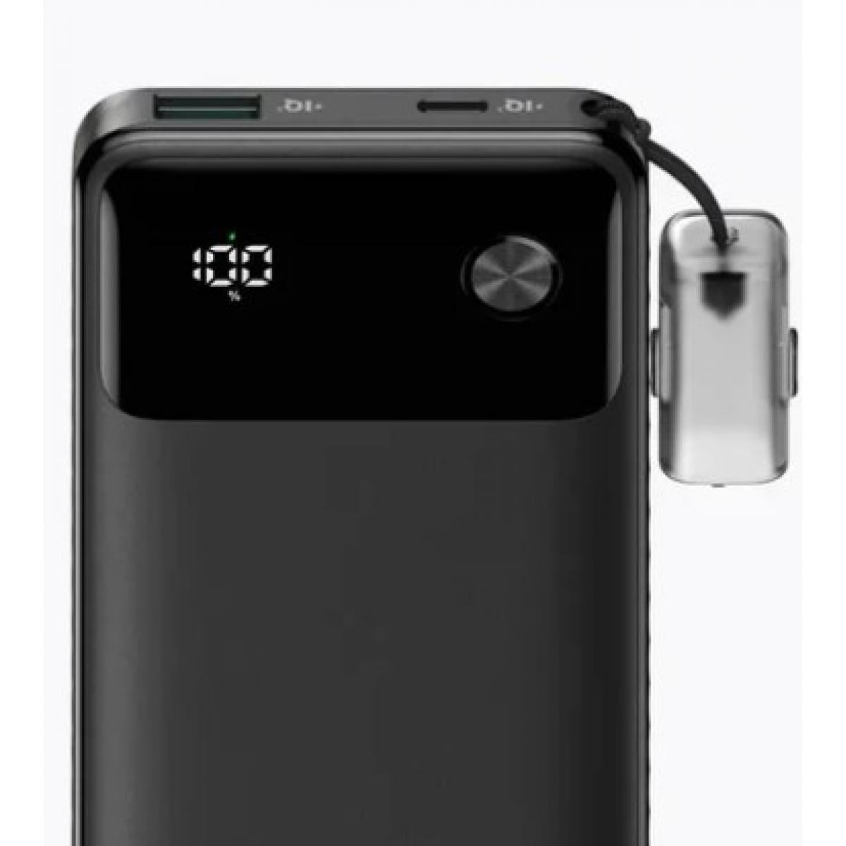 Anker Power Bank Power-core 10000mAh 22.5W Portable Charger with USB C Lanyard Cable A1388 (Black) - 18 Month Warranty