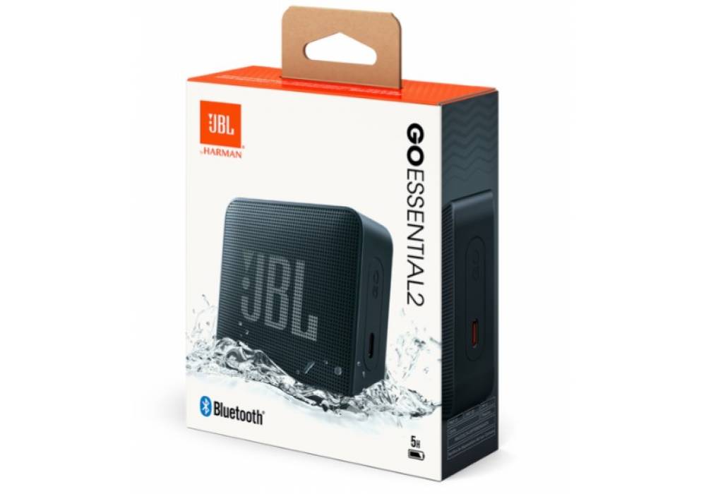 JBL GO Essential 2, Portable Bluetooth Speaker with Original Pro Sound, Up to 5 Hours of Battery Life, IP67 Waterproof Design, Black