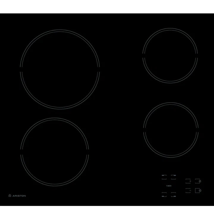 Ariston Built-In Electric Ceramic Hob 60 cm 4 Radiant Zones Touch Control HR 611 C A