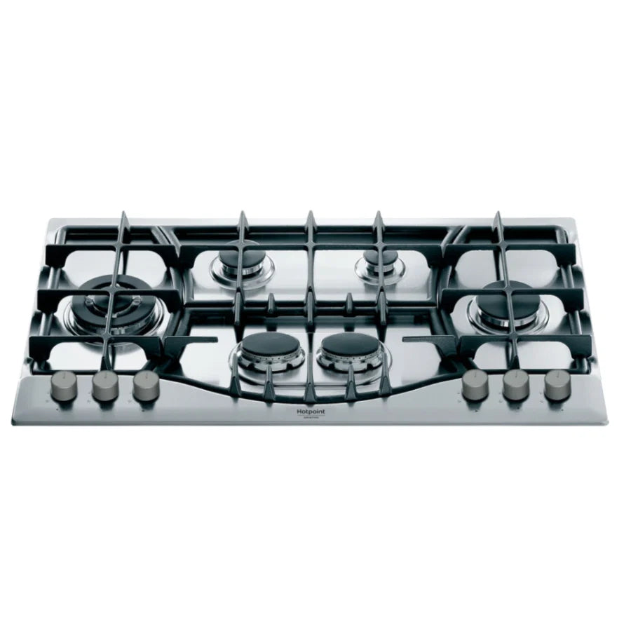 Ariston Built-In Gas Hob 90 cm 6 Burners Cast Iron Pan Supports PHN 961 TS/IX/A