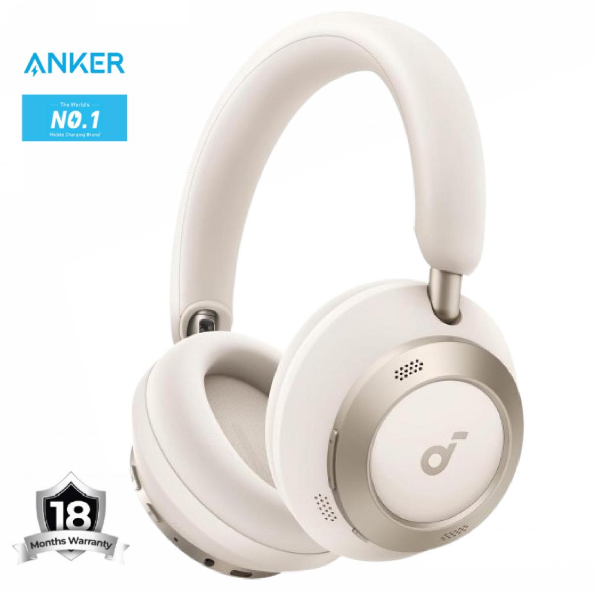 Anker Soundcore Space One Pro, FlexiCurve Over-Ear Headphone, Adaptive Active Noise Cancelling Headphones Driven by 6 Mics, 60H Lossless Audio, Ultra-Fast Charging, Hi-Res Wireless, Comfortable Fit - 18 Month Warranty
